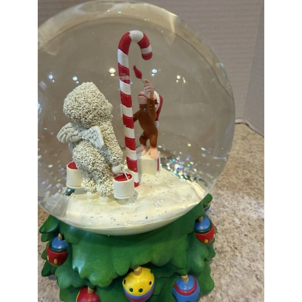 Dept 56 Snowbabies Peppermint Painters Waterglobe Curious George 56.69928 Box